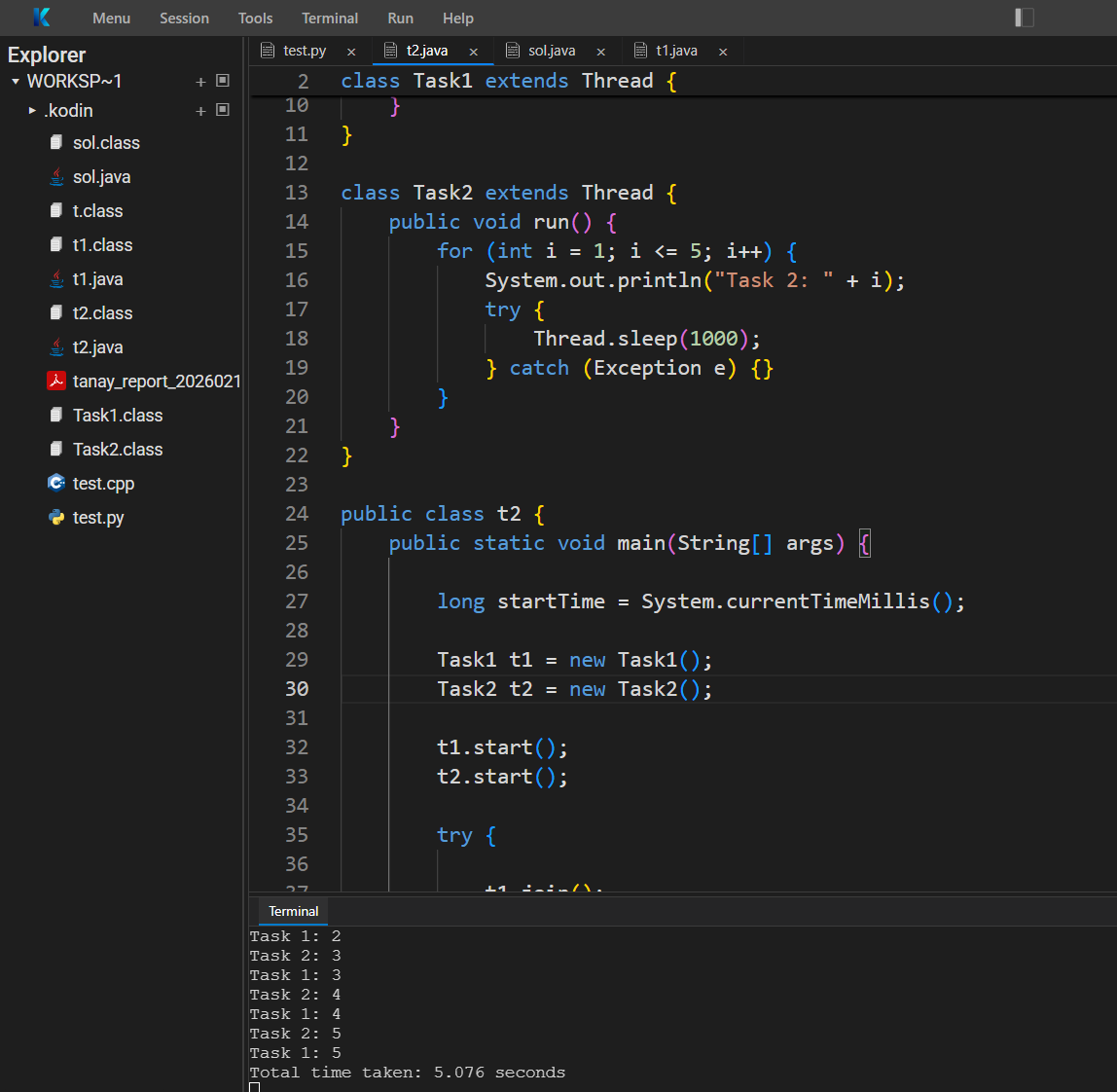 Main Code Editor — Full View