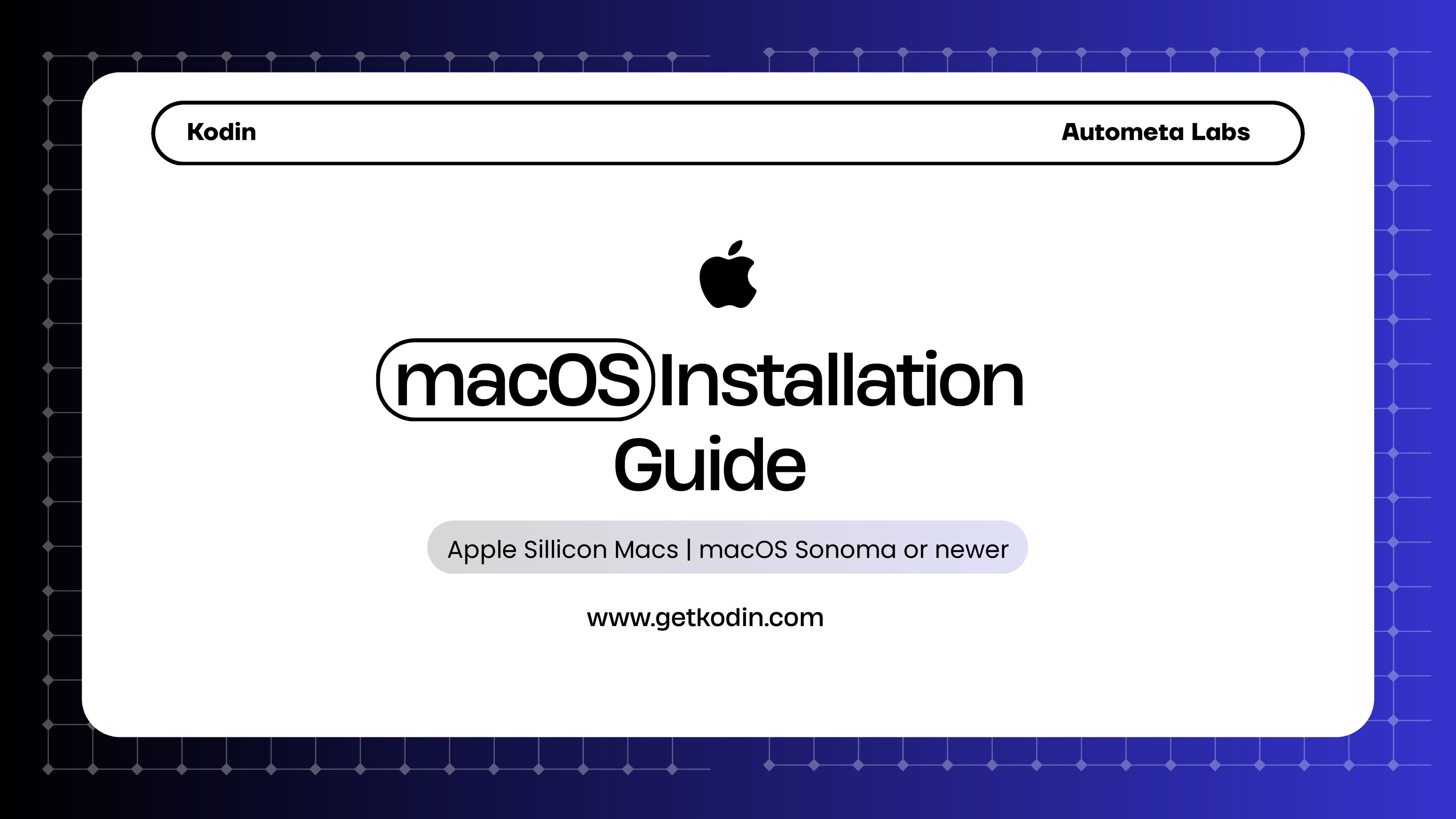 macOS Installation Guide Page 1 - Title