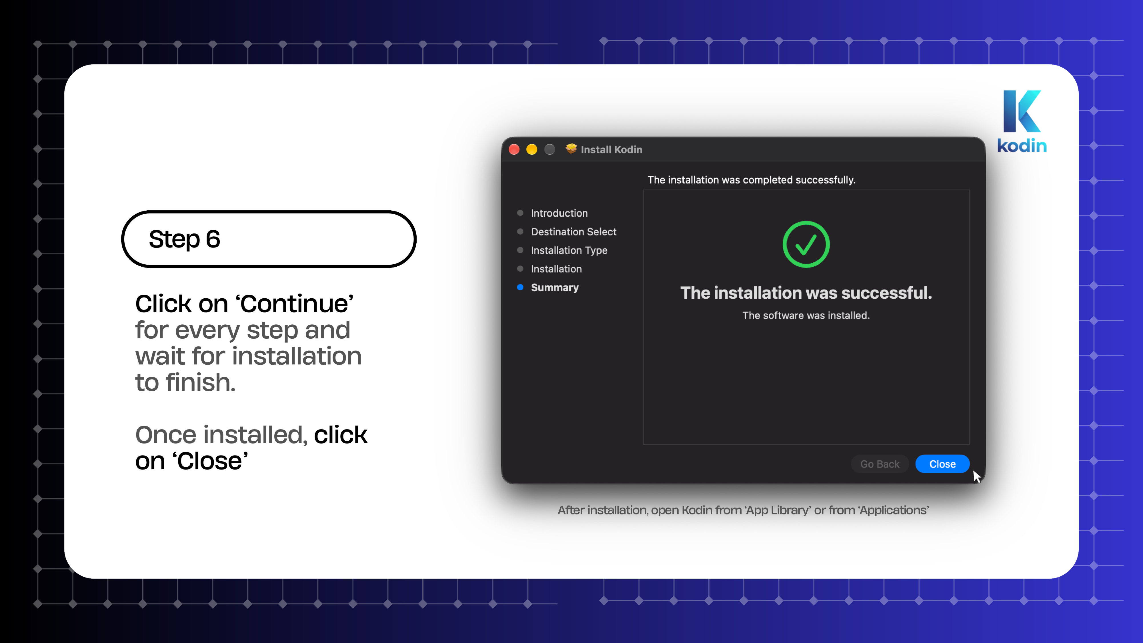 macOS Installation Guide Page 7 - Step 6 Installation Complete
