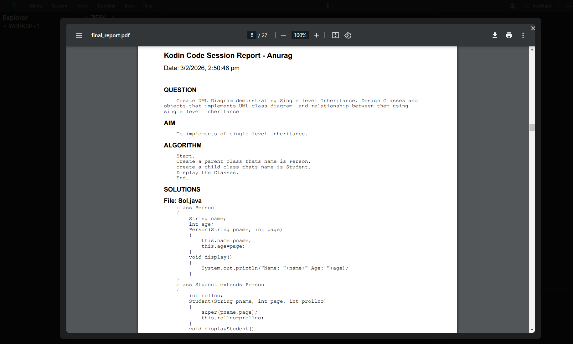 Auto-Generated Practical File